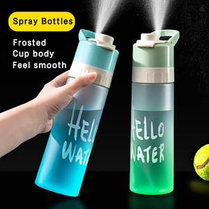 650ml <b>Spray</b> Gradient <b>Water</b> <b>Bottle</b> Cools Down <b>Water</b> Mist Sports <b>Water</b> Cup Sports Fitness with Handle for Easy Carrying - Product Image 4