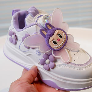 2025 automne nouvelles filles <span class=keywords><strong>sport</strong></span> baskets décontractées blanc semelle souple boucle sangle chaussures pour grands garçons et filles <span class=keywords><strong>Rab</strong></span> tissu - Product Image 3