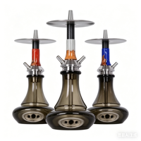 En gros, Grand ensemble de chicha à gravité de style allemand en résine et acier inoxydable, avec base en verre et accessoires