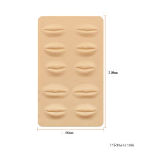 Groothandel 201*190*3mm siliconen permanente make-up benodigdheden 3D <span class=keywords><strong>latex</strong></span> lip tattoo oefenhuid - Product Image 2