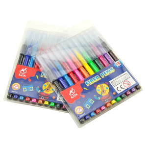 ปากกาสีน้ำแบบระบายอากาศ ราคาถูกสุด 12 สี ปากกาหัวแหลมแบบล้างออกได้ <span class=keywords><strong>สำหรับ</strong></span>เด็กวาดรูป - Product Image 1