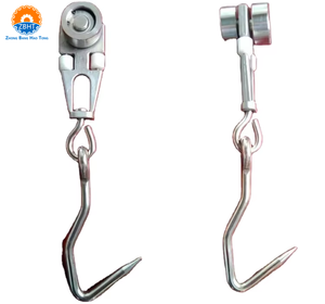 Gancho de colgar carcasas de alta resistencia y gran capacidad de carga, de doble riel con polea, para carne, ovejas y cabras, herramienta para línea de matanza en mataderos - Product Image 5