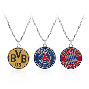 Collar Pintado de Doble Cara de Aleación de Zinc, Acero Inoxidable, Titanio, con Diseño de Serpiente, Real Madrid, Barcelona, Liverpool, Chelsea - Product Image 3