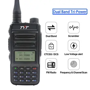 راديو ووكي توكي, جهاز ووكي توكي بقدرة 5 وات طراز VHF UHF ثنائي النطاق VFO Ham ، محطة راديو ثنائية الاتجاه BaoFeng UV5R هوائي محمول للصيد