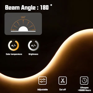 Tira de Luz LED COB Ajustable CCT 608LED/M, Flexible de 8mm 10mm 12W14W/M, Doble Temperatura de Color, 12V 24V - Product Image 5