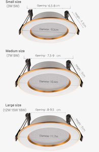 3W High Lumen LED Down Light PC AL RA>80 2700k-9000k Hochleistungs-LED-Lampen mit langer Lebensdauer - Product Image 5