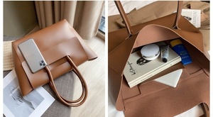 BLL0061 <span class=keywords><strong>Sac</strong></span> Fourre-Tout <span class=keywords><strong>Vintage</strong></span> Femme Grande Capacité à l'Épaule Nouveauté Mode Mignon <span class=keywords><strong>Sac</strong></span> à Main Géométrique Portable pour Dame - Product Image 4