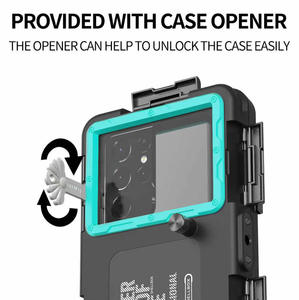 Shellbox 2e génération Étui de plongée sous-marine professionnel étanche 49ft 15m Compatible avec téléphone portable 6.9 pouces avec trou d'aération - Product Image 5