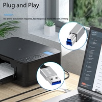 Kabel Printer USB 3.0 3.0 a Male ke B Male, Kabel Transmisi Data Kecepatan Tinggi 5GB yang Dapat Diperpanjang