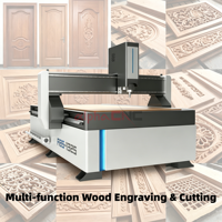 Machine de découpe CNC 3 axes Alpha avec moteur, boîte de vitesses, roulement, servomoteur et table à vide pour le bois et l'acrylique