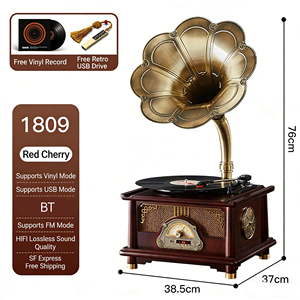 Nuevo y Elegante Radio Retro Multifuncional Vintage para Decoración del Hogar, con Altavoz, Bluetooth, USB, FM y Control Remoto para Sala de Estar - Product Image 3