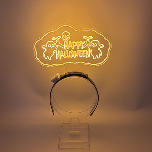 Fascia per Capelli Luminosa Personalizzata a Batteria per Halloween e Capodanno Cinese, Tema Zucca e Fantasma - Product Image 5