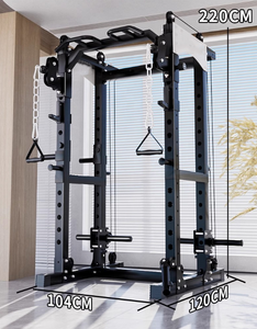 Yüksek Kaliteli Metal Çok Fonksiyonlu Barfiks Çubuğu Power Cage Squat Rack Leg Press Smith Güç Antrenmanı Makinesi - Product Image 4