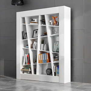 Armoire à dossiers irrégulière, élégante, laquée blanche, armoire de rangement de bureau, bibliothèque minimaliste moderne, armoire à dossiers créative - Product Image 2