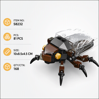 Modèle d'insecte Scarabée-brun personnalisé, mini kit de construction DIY avec ailes transparentes, jouets pour enfants pour le jeu créatif