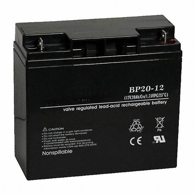 BP20-12-B1 Battery Products BATTERY LEAD ACID 12V 20AH BP20-12-B1