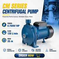 Pompe centrifuge silencieuse pour usage domestique, en acier inoxydable, à haut débit, horizontale, 1 CV, pompe de surpression électrique