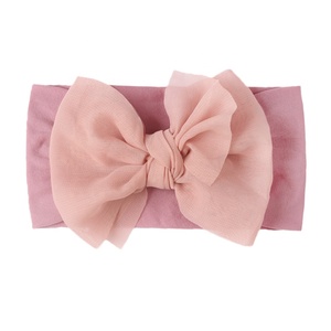 Diademas de accesorios para el cabello infantil de moda de nuevo diseño para mujer, <span class=keywords><strong>turbante</strong></span> cálido para bebé, Diadema con lazo de nailon, diadema para niñas pequeñas - Product Image 3