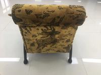 Fauteuil individuel de luxe en cuir fait main, motif léopard, tête de chien en bois, style italien moderne, haute qualité, pour salon, villa, hôtel
