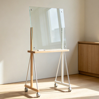 Tableau d'écriture en verre au design moderne, personnalisable en usine, avec support à cadre, tableau d'écriture mobile en verre