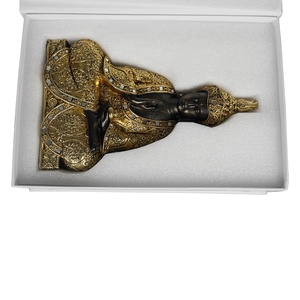 Estatua de Buda de meditación sentado tailandesa de color dorado para decoración del hogar <span class=keywords><strong>zen</strong></span> de resina de mesa, venta al por mayor - Product Image 6
