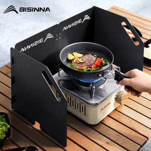 Beishanlang Windproof Board Portable Gas <b>Stove</b> Cover Folding Camping Enclosure Black And White Yi Shield 304 Stainless Steel - Product Image 3