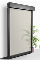 Store vertical motorisé intégré pour extérieur, idéal pour patio, jardin, véranda, pavillon, pergola, gazebo en métal uni