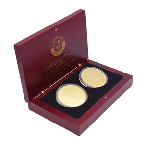 מטבעות מדליית זיכרון מותאם אישית עבור שגרירות qatar בבירוט הידראולי מטבעות מתכת מזכרת עם קופסת עץ - Product Image 3