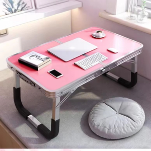 Mesa plegable moderna de aleación de aluminio para coche, escritorio de cama de comedor portátil para estudio de dormitorio de estudiantes, escritorio de ordenador con ventana de Bahía Simple - Product Image 1