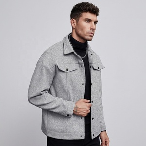 Giacca da <span class=keywords><strong>Uomo</strong></span> Nuova Collezione Autunno/Inverno 2026 Stile Europeo e Americano con Colletto Risvoltato in Finta <span class=keywords><strong>Lana</strong></span>, Casual Sportiva ed Elegante - Product Image 1