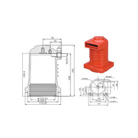 Boîte de contact d'isolateur haute tension en résine époxy pour appareillage KYN, armoire centrale, isolation électrique intérieure, bec