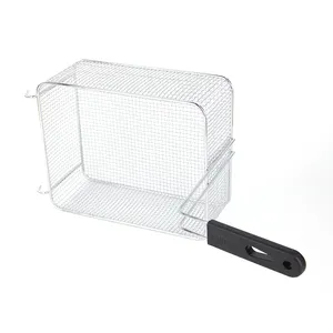 Rectangular Iron Wire Frying Basket For Fried Chicken And Potato Chips Deep Fryer Basket Kitchen Colander Strainer