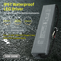 Alimentation LED extérieure AC-DC IP67 étanche avec protection thermique, certifiée ETL, boîtier en aluminium, éclairage LED entièrement sécurisé