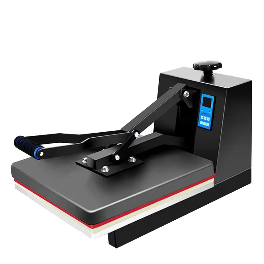 Máquina de prensa de calor plano máquinas de prensa de calor 16x24 38*38 40*50 40*60 tamaño de la máquina de impresión de camisetas por sublimación