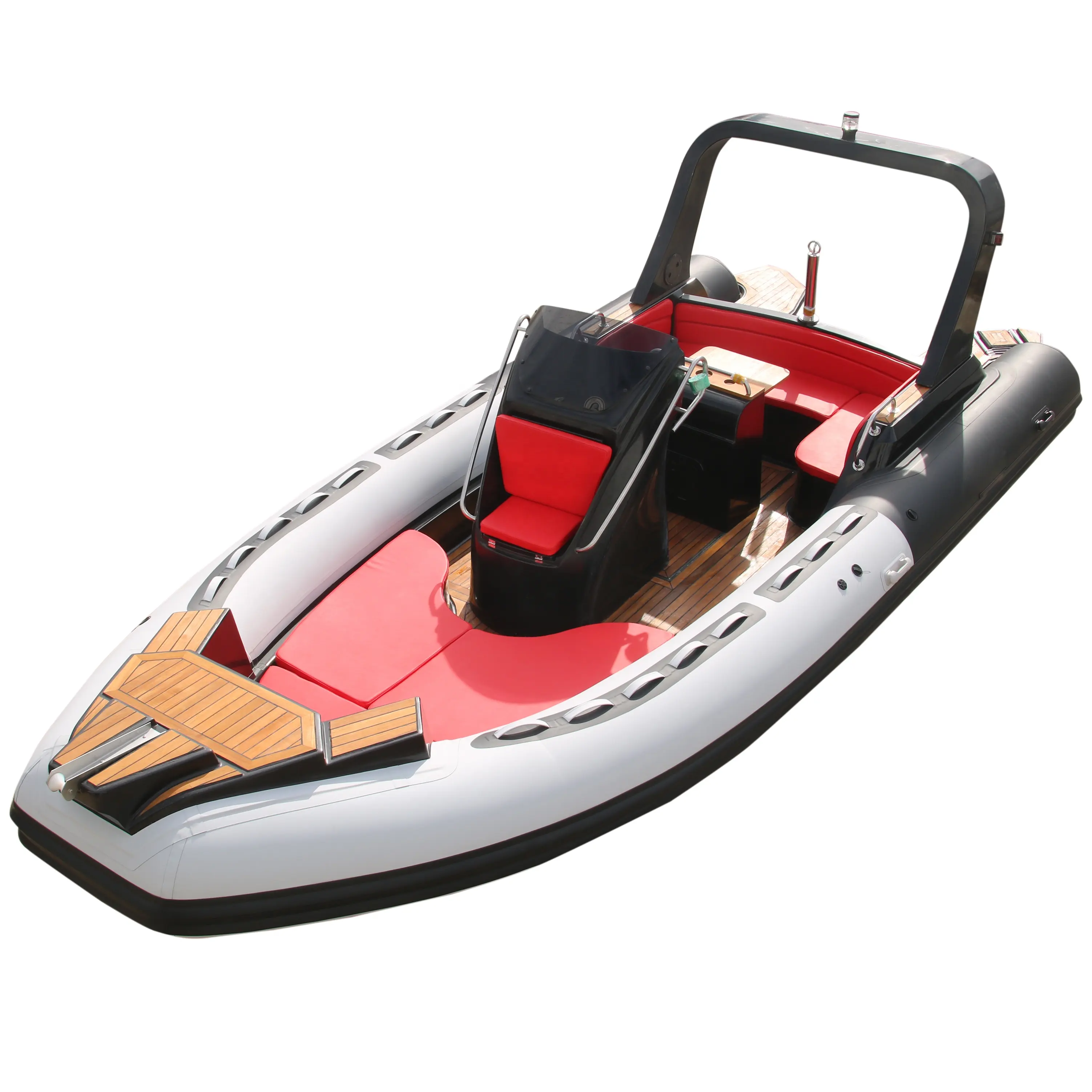 Goboat-casco de fibra de vidrio, consola central Coreana de PVC, bote inflable de goma de fibra de vidrio, 6,8 M, 22,5 pies, RIB680B, en venta