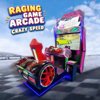 Simulateur de course de jeux vidéo, machine d'arcade de course automobile pour enfants à mouvement complet, écran LCD 37 pouces, à monnayeur, version anglaise