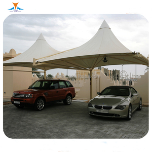 Abri de voiture moderne en métal courbé avec structure en membrane PVDF PTFE coupe-vent, bricolage, automatisé, pour <span class=keywords><strong>2</strong></span> <span class=keywords><strong>voitures</strong></span>, <span class=keywords><strong>prix</strong></span> de l'auvent métallique - Product Image 6