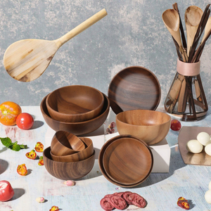 Tazón de Madera de Acacia Desechable de Estilo Japonés con Logotipo Personalizable, Anti-caídas y Anti-quemaduras, para Sopa, Fideos, Fruta, Ensalada, Comida para Niños - Product Image 3