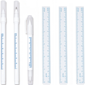 Stylo marqueur chirurgical miniature professionnel pour tatouage des sourcils, avec règle en papier et pointe fine stérile pour la chirurgie cutanée - Product Image 1