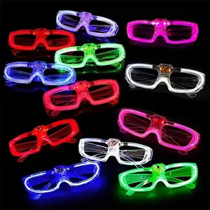 YYPD LED Glasses Neon Sunglasses Light Up Glasses Party Articles Rave Costume Party DJ Sunglasses Birthday Party Decoration