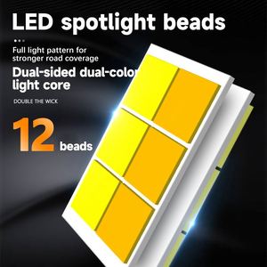 ไฟหน้ารถยนต์ LED กำลังสูง2 COLOUR 3800K 6500K หลอดไฟเลเซอร์ H4ที่มีอุณหภูมิสี6000K สำหรับลำแสงสูงและต่ำ - Product Image 2