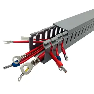 WBO gris carré ignifuge PVC trunking câble électrique câblage accessoires chine fil conduit