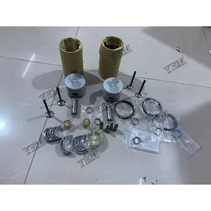 Kit Liner silinder mesin Z402, dengan Kit Gasket penuh bantalan mesin Set katup untuk mesin ekskavator Kubota