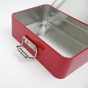 Ready Stock Colorful Rectangular Hinged Clasp Tinplate <b>Box</b> <b>Empty</b> Metal Storage Tin Can For Snack Biscuit Holiday <b>Gift</b> Packing - Product Image 6
