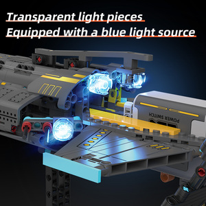 Modèle d'exploration spatiale Haolong Star Space Station Explorer, blocs de construction en plastique ABS électriques, ensemble de jouets pour enfants - Product Image 5