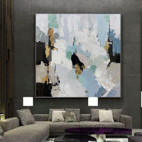 Peinture à l'huile sur toile, art moderne abstrait, grandes peintures murales pour salon
