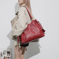 Nouveau sac à main tendance de grande taille pour jeunes femmes - Couleur unie luxueuse, grande capacité, sac à bandoulière