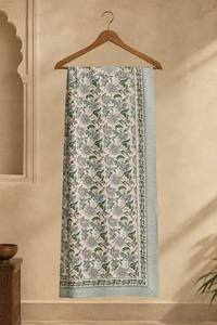Handmade <b>Floral</b> Cotton Woven Blanket Block Printed Reversible <b>Bedspread</b> 1 Piece for Home Hotel Use - Product Image 1