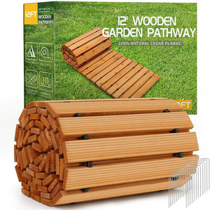Pasarela de Madera para Jardín, Plataforma para Terraza, Resistente al Agua, Estilo Moderno y Simple, 12 Pulgadas de Altura - Product Image 3