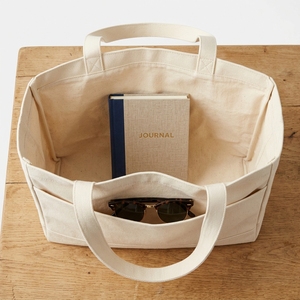 Wholesale Custom Print Logo Eco Friendly Shopping Grocery <b>Canvas</b> Cotton <b>Canvas</b> <b>Tote</b> Bag With Pocket And Zipper - Product Image 5